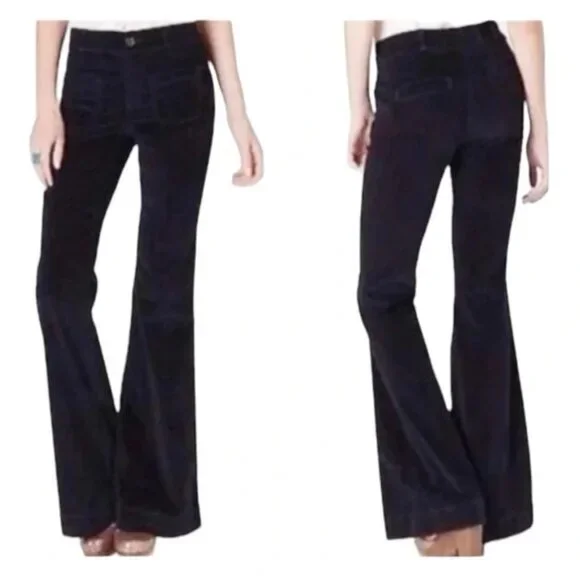 Anthropologie Pilcro and the Letterpress Superscript Flare Corduroy Pants Size 8
